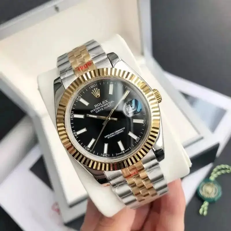 Rolex — Gold Black Plate  Five Bead Strap Mineral Reinforced Mirror Glass colorway — USFans Spreadsheet photo