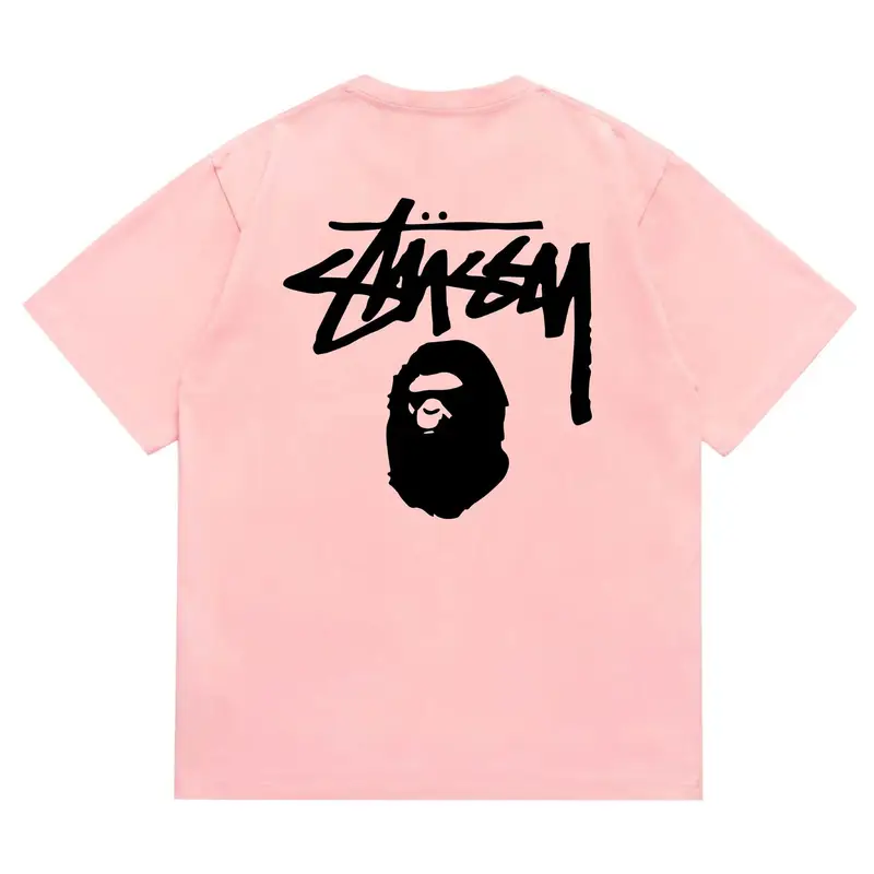 Bape x Stussy Tee — 201 Pink Black colorway — USFans Spreadsheet photo