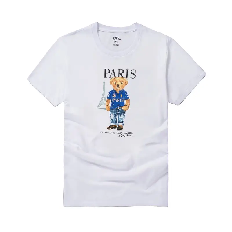 Polo Sport Round Neck T-Shirt — White with a printed bear colorway — USFans Spreadsheet photo