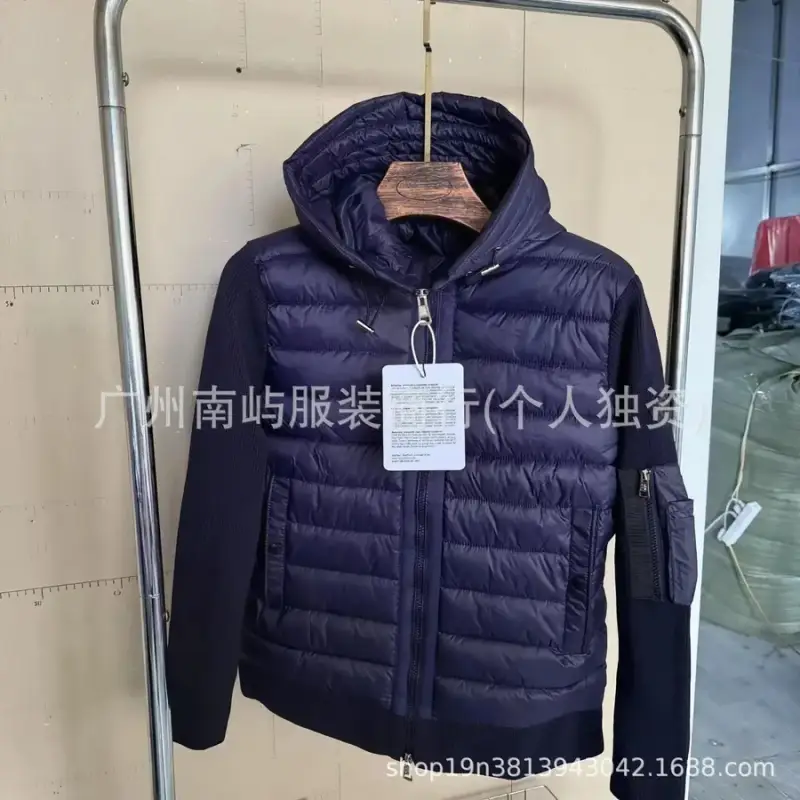 Moncler Navy Blue Padded Zip-Up Cardigan — Navy blue hooded colorway — USFans Spreadsheet photo