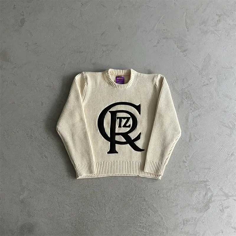 Corteiz Knit Sweater — Yellow patch sweater colorway — USFans Spreadsheet photo