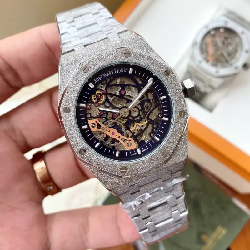 Shiny Audemars Piguet Skeleton Watch — Silver Shell-Blue Steel Strip colorway — USFans Spreadsheet photo