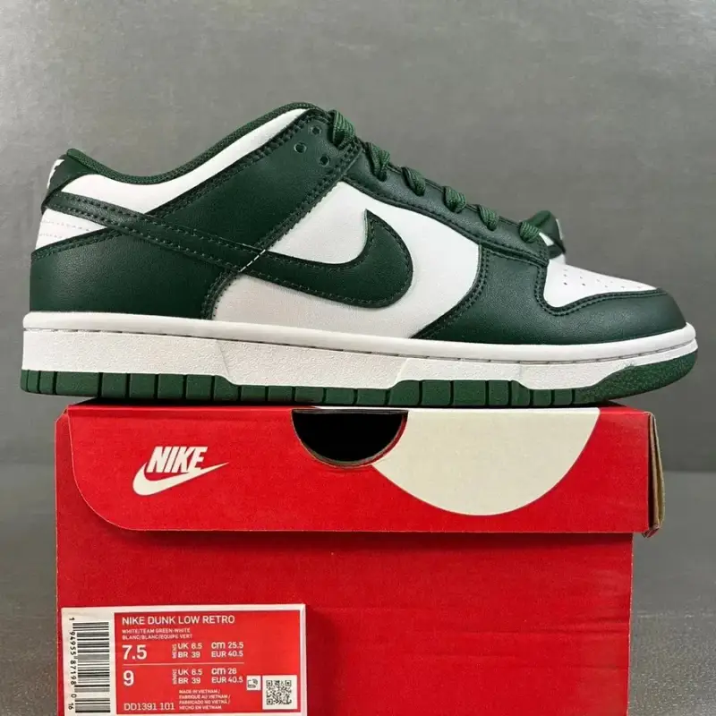 Nike Dunk Low Gray Fog — White green DD1391-101 colorway — USFans Spreadsheet photo