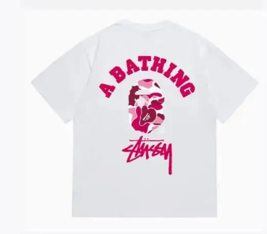 Bape x Stussy Tee — 214 White colorway — USFans Spreadsheet photo