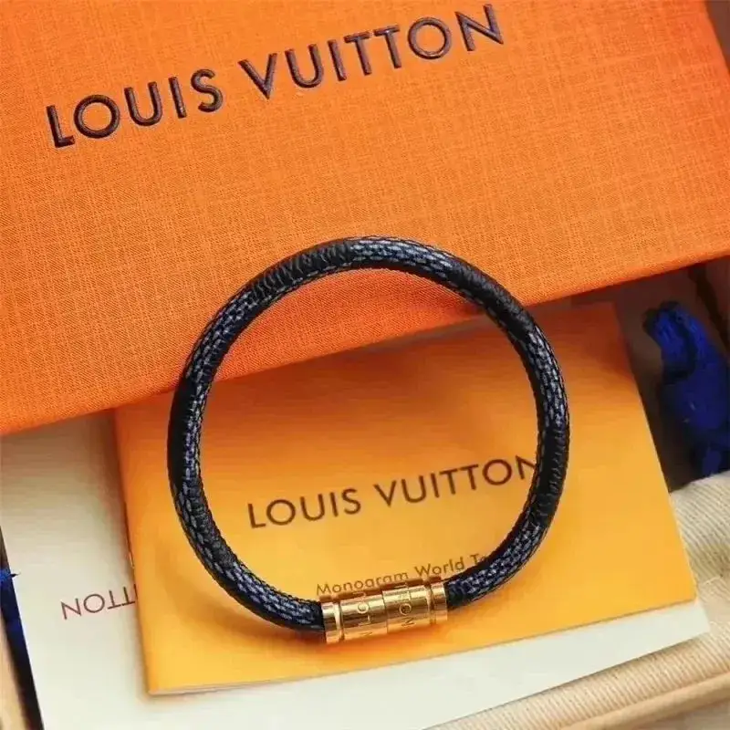 LV BRACLET — Gold buckle blue grid colorway — USFans Spreadsheet photo