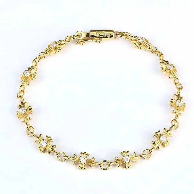 Chrome Hearts Bracelet with Crosses — 4 Gold White Diamond Bracelet colorway — USFans Spreadsheet photo