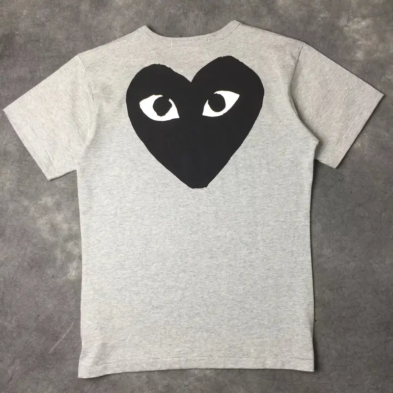 CDG T-Shirts — Grey with a black heart behind it colorway — USFans Spreadsheet photo