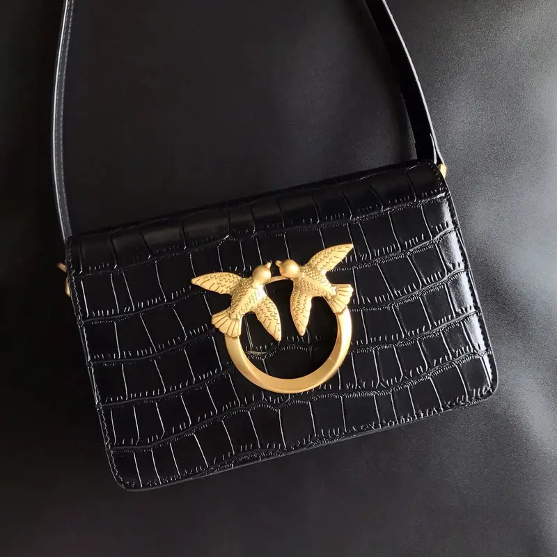 Pinko Bag — Crocodile-Print Black Small colorway — USFans Spreadsheet photo