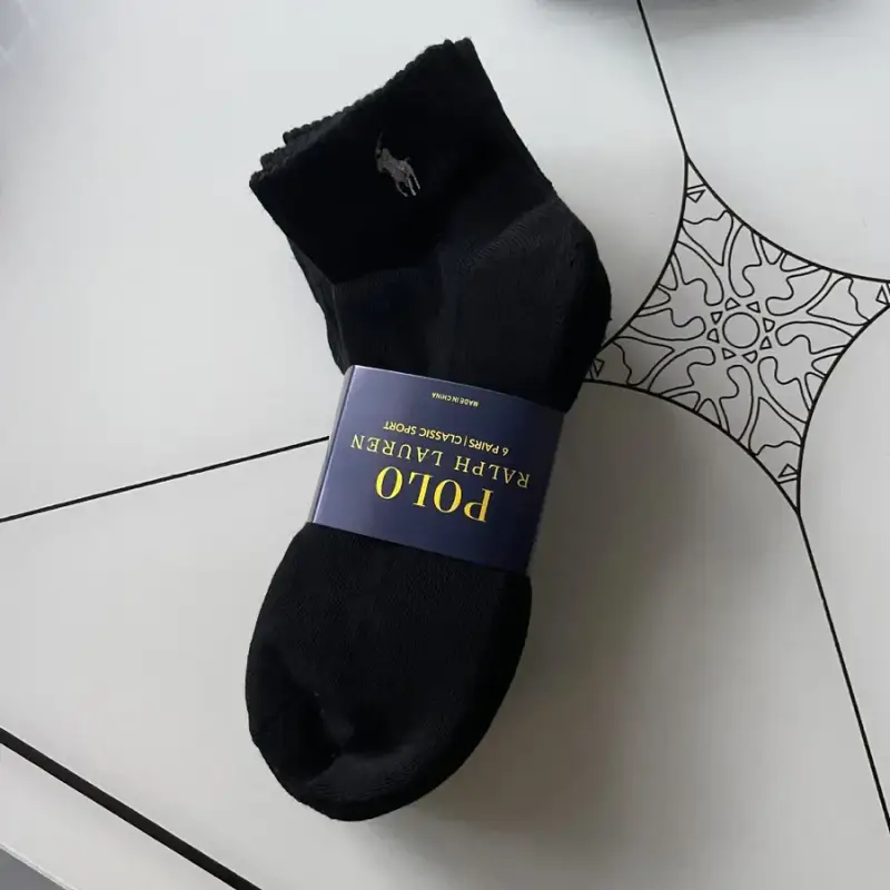 Ralph Lauren Socks Black — Black tube colorway — USFans Spreadsheet photo