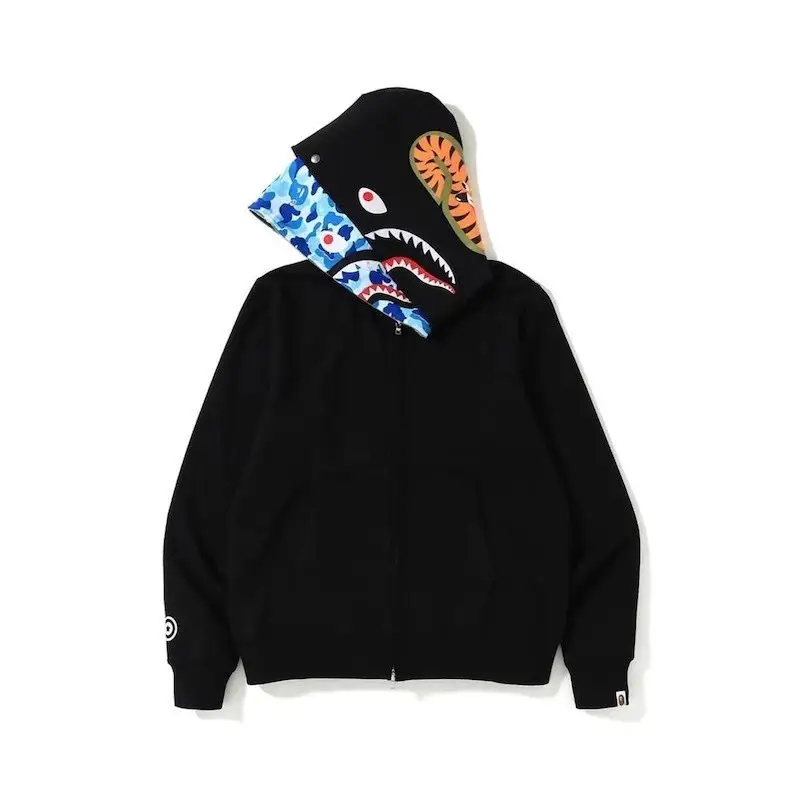 Bape Shark Hoodie — 8806 Double Cap Blue colorway — USFans Spreadsheet photo
