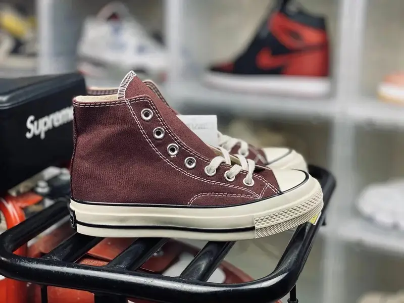 Converse Basic And CDG — red brown high top colorway — Kakobuy Spreadsheet photo