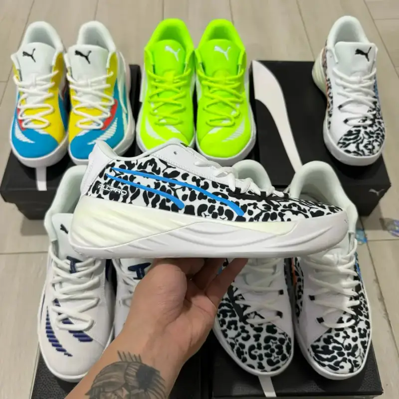 Puma All-Pro Basketball Shoes — black and white blue colorway — Kakobuy Spreadsheet photo