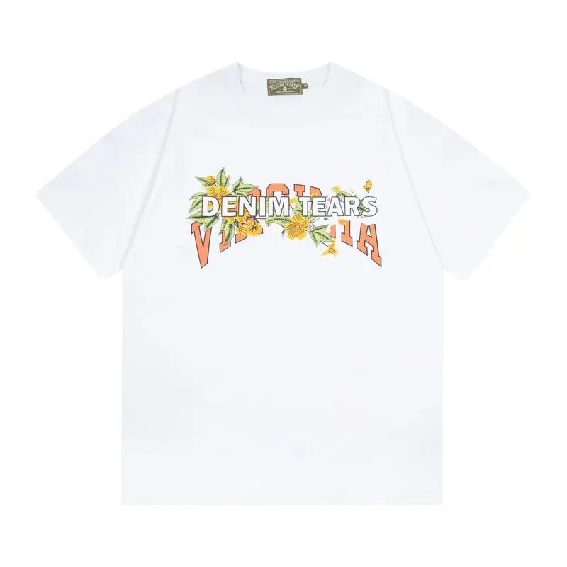 Denim Tears x Offset T-Shirt — White floral letters colorway — USFans Spreadsheet photo