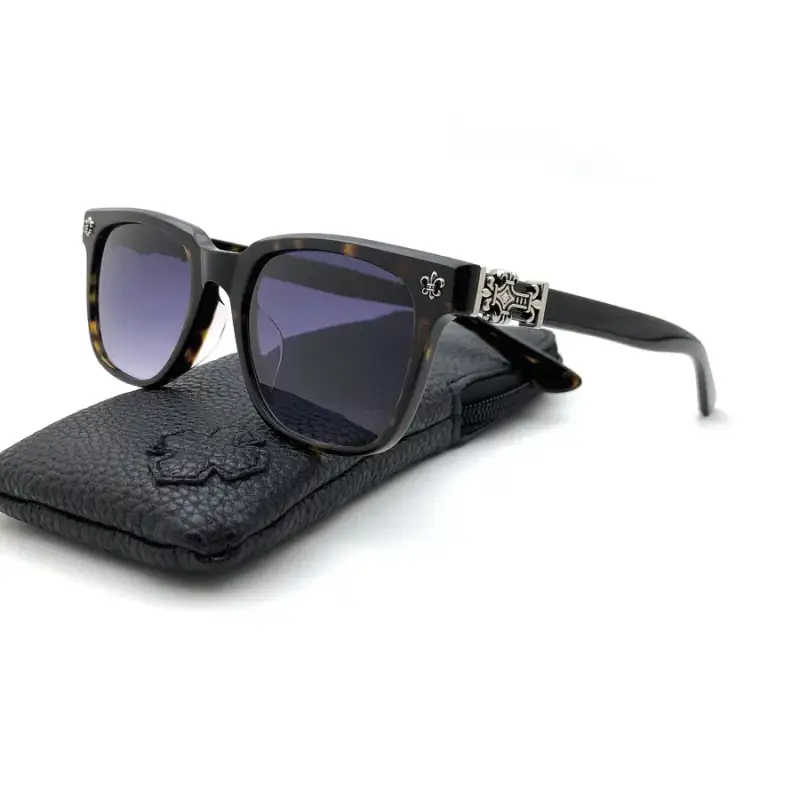 Chrome Hearts Sunglasses — tortoiseshell silver/blue colorway — USFans Spreadsheet photo