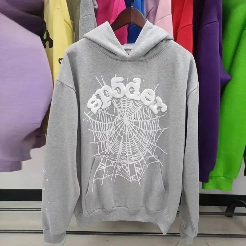 Sp5der Blue Hoodie — gray net colorway — USFans Spreadsheet photo