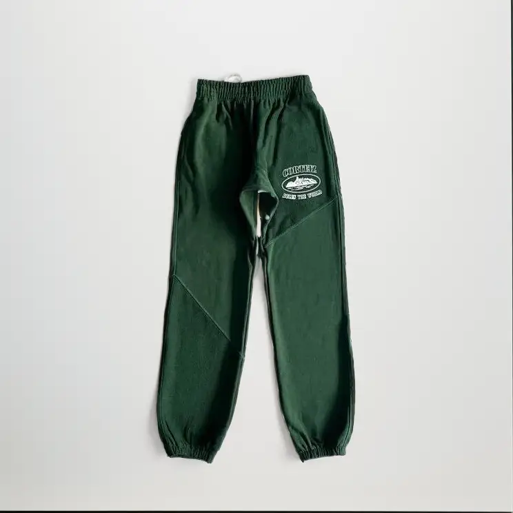 Corteiz Alcatraz Basic Triple Black Pants — V2 Advanced Splice Green colorway — USFans Spreadsheet photo