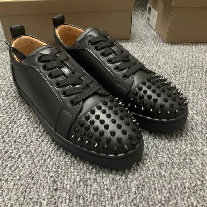 Christian Louboutin Shoes — Black leather black nails colorway — Kakobuy Spreadsheet photo