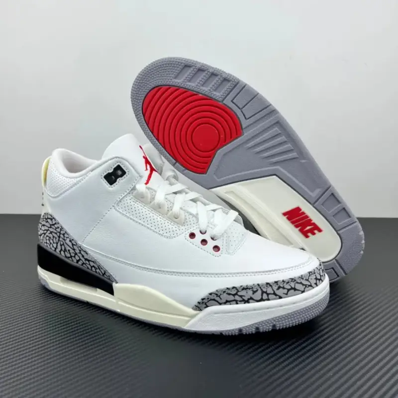 Jordan 3 "Balvin" — Retro White Cement colorway — USFans Spreadsheet photo