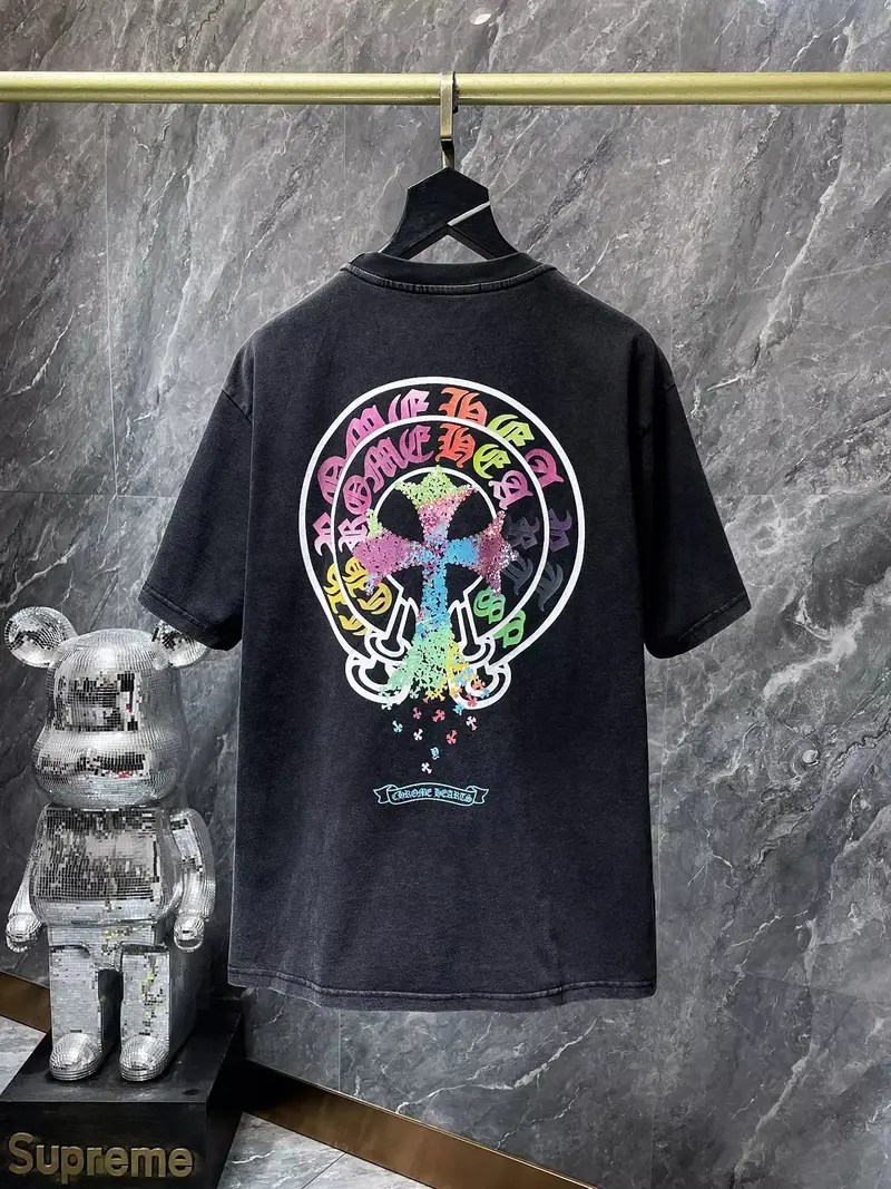 Chrome Hearts Leather Tee — 8772 wash water black colorway — USFans Spreadsheet photo