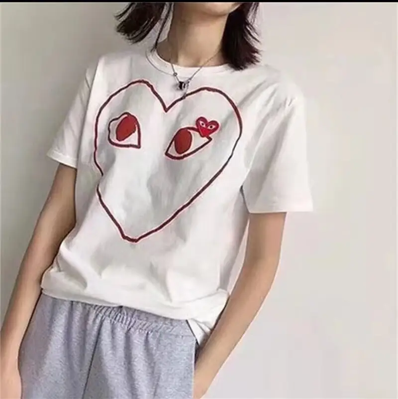 CDG T-Shirts — white red empty colorway — USFans Spreadsheet photo