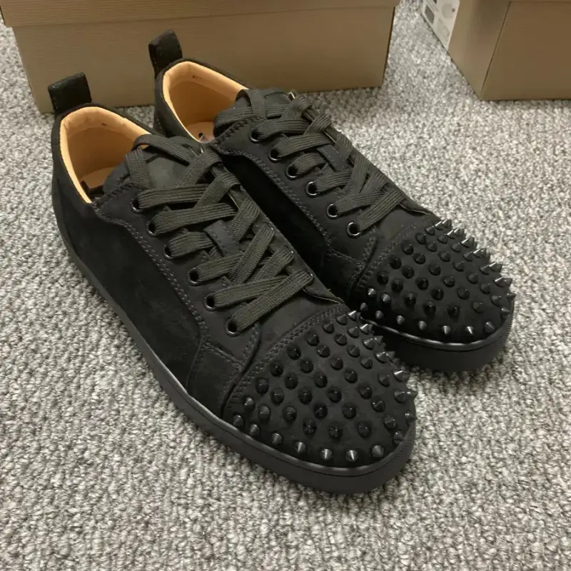 Christian Louboutin Shoes — Black Suede Black Nail colorway — Kakobuy Spreadsheet photo