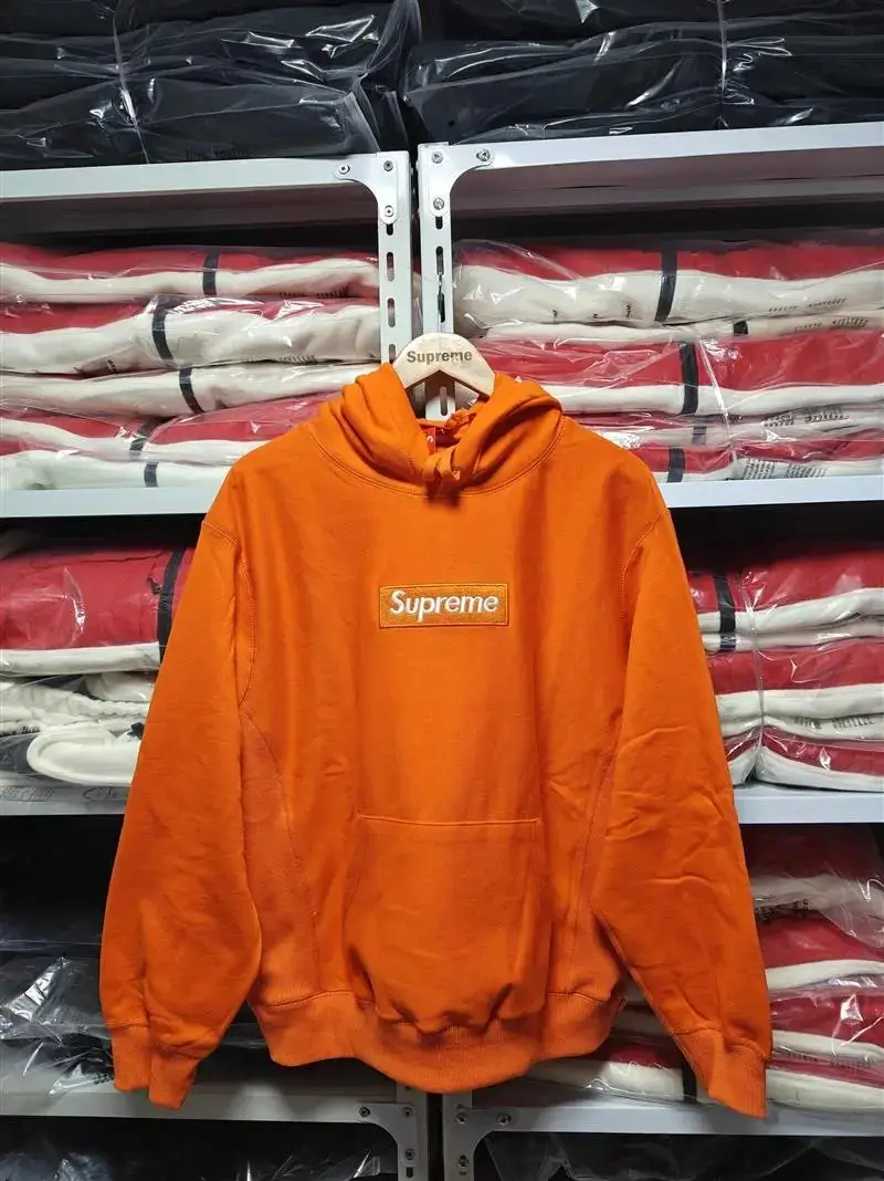 Supreme Box Logo Hoodie 24 — orange colorway — USFans Spreadsheet photo