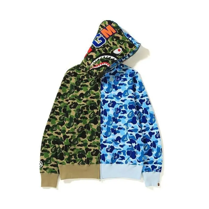 Bape Shark Hoodie (More CW) — 809 green blue colorway — USFans Spreadsheet photo