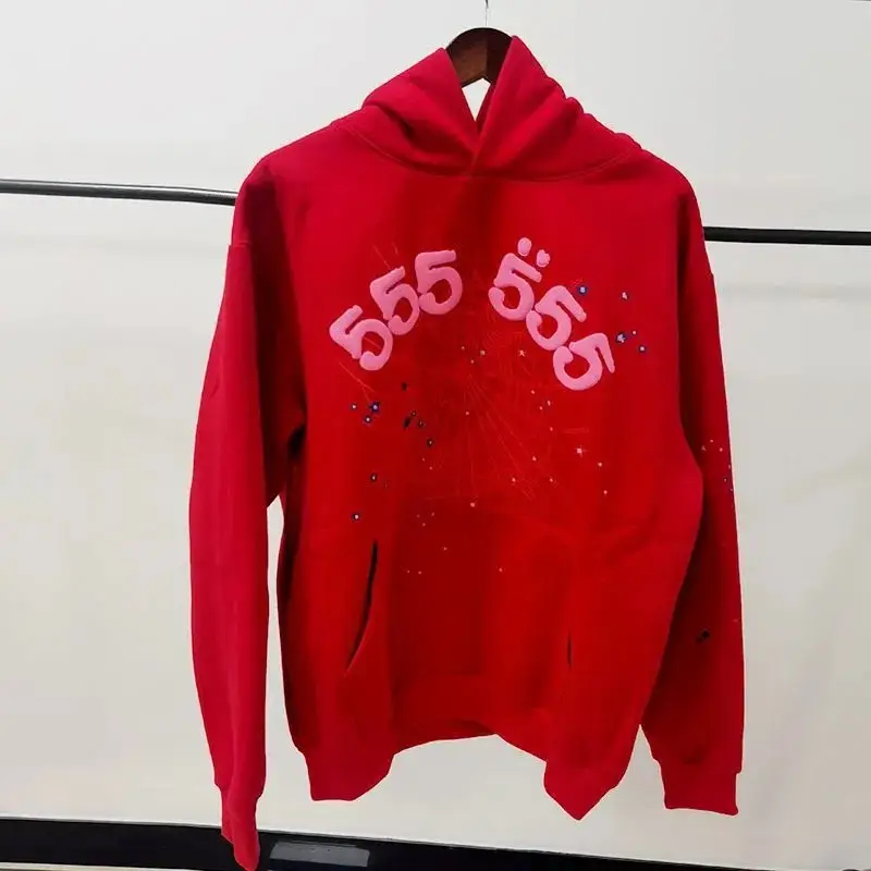 Sp5der Blue Hoodie — red colorway — USFans Spreadsheet photo