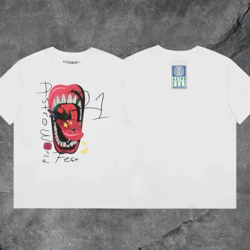 Travis Scott Tee 69cw — White 3189 colorway — Kakobuy Spreadsheet photo