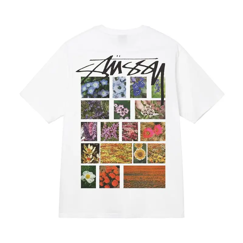 Stussy Tee — White [flowers and plants]] colorway — Kakobuy Spreadsheet photo