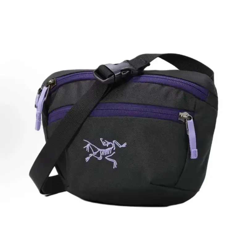 Arc'teryx Shoulder Bag — Black with purple, 2L colorway — USFans Spreadsheet photo