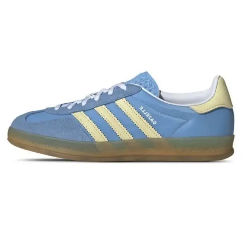 Adidas Originals Gazelle Indoor — Sky blue light yellow raw rubber bottom colorway — Kakobuy Spreadsheet photo
