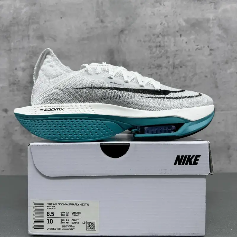 Nike Vaporfly Next% 2 — DN3555-100 white blue colorway — USFans Spreadsheet photo