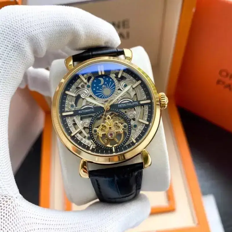 Patek Philippe Celestial Watch — Gold Shell  Black Plate Black Leather colorway — USFans Spreadsheet photo