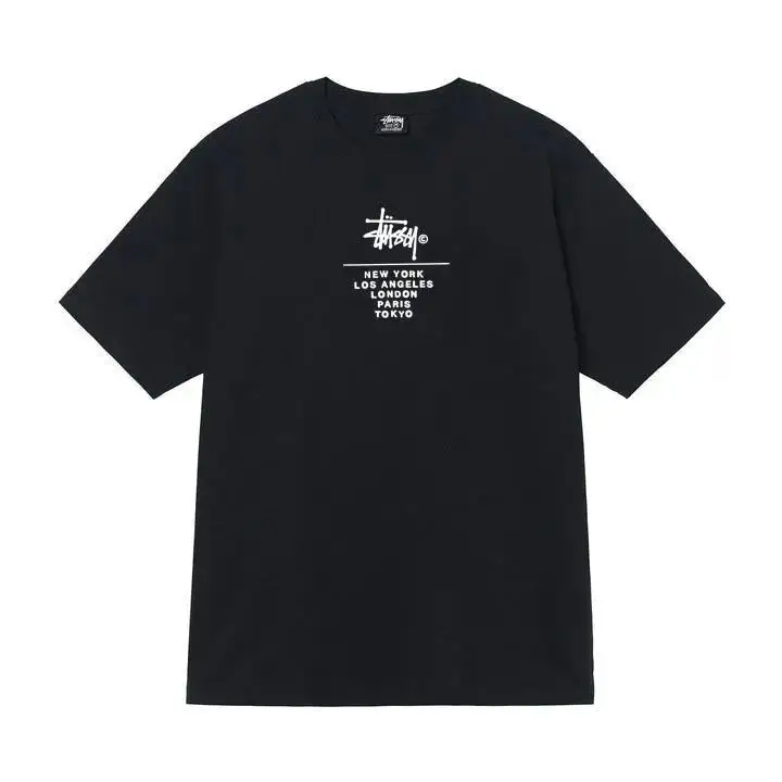 Stussy t-shirt — Black [with C]] colorway — USFans Spreadsheet photo