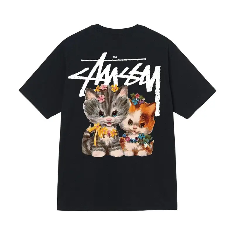 Stussy t-shirt — Black 【 Little Cat 】 colorway — USFans Spreadsheet photo