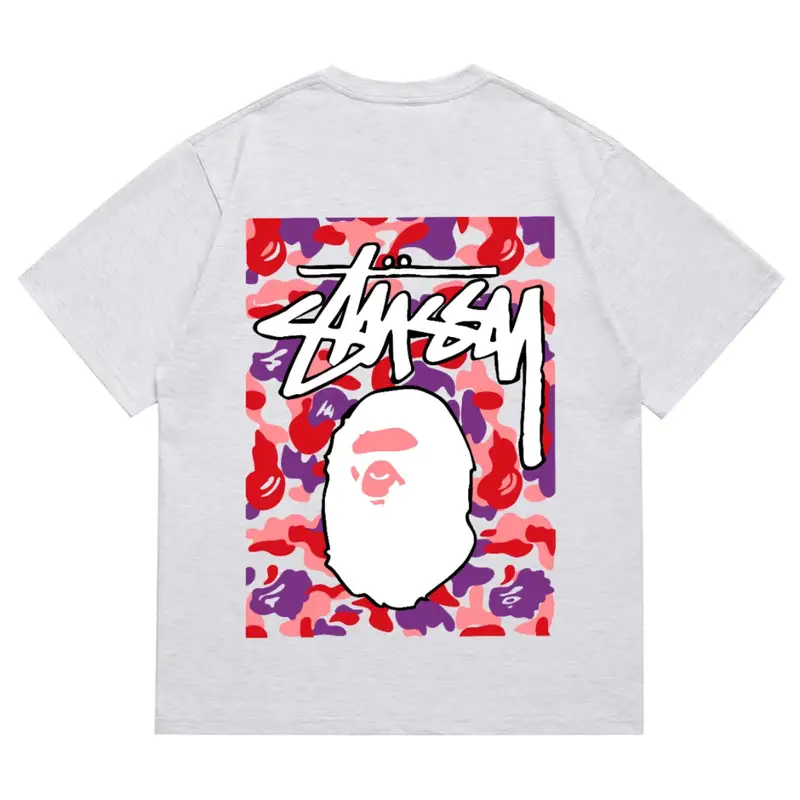 Bape x Stussy Tee — 203 ash powder colorway — USFans Spreadsheet photo