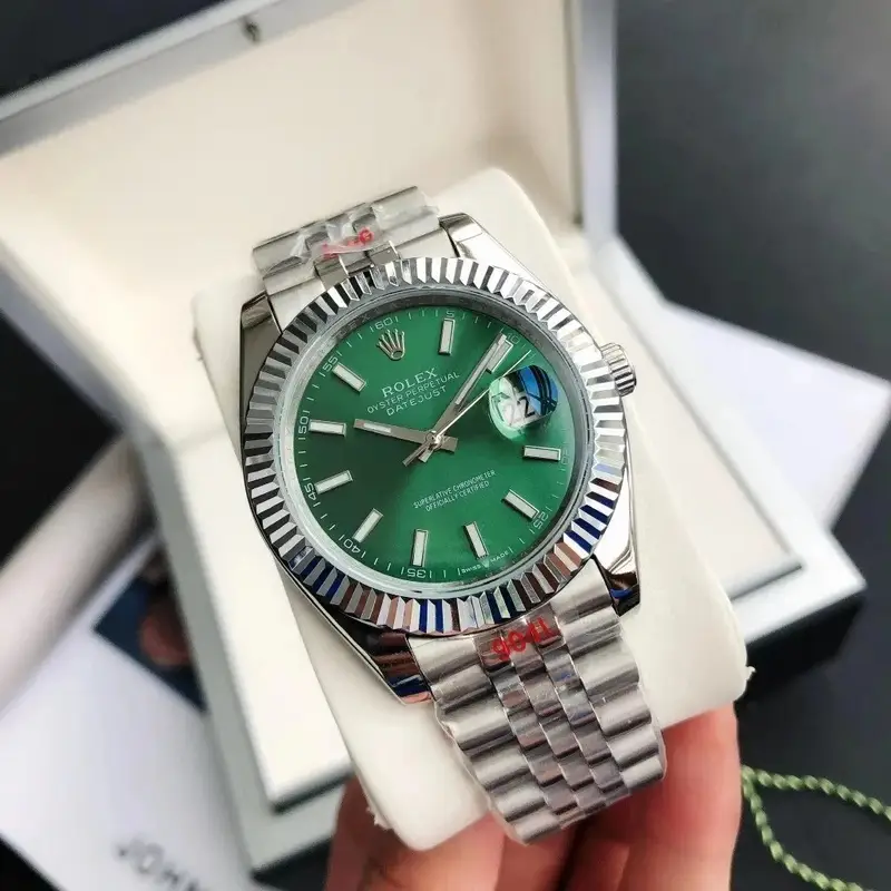 Rolex — Silver Shell Green Plate-Five Beads Steel Strip Mineral Reinforced Mirror Glass colorway — USFans Spreadsheet photo
