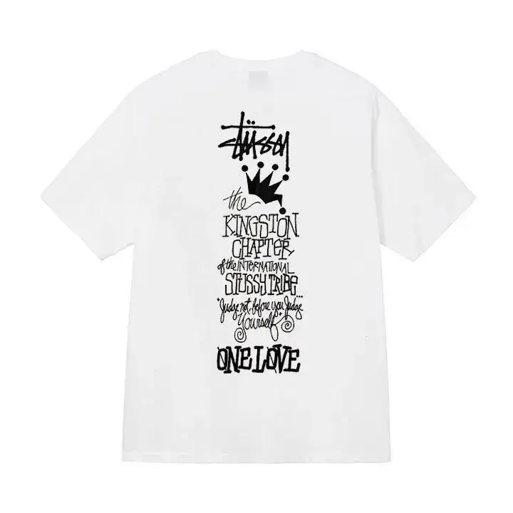Stussy t-shirt — White [Kingston]] colorway — USFans Spreadsheet photo