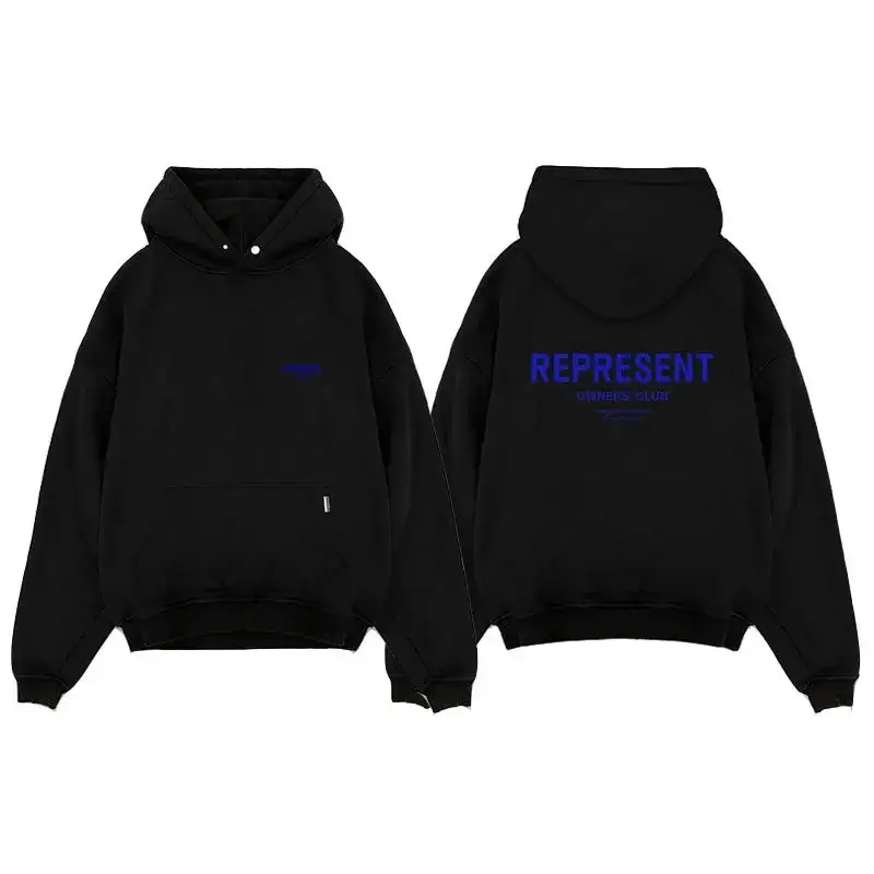 Represent Hoodie — Black blue print colorway — Kakobuy Spreadsheet photo