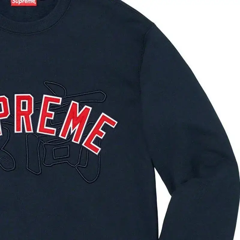 Supreme Crewneck — E517 sapphire blue colorway — USFans Spreadsheet photo