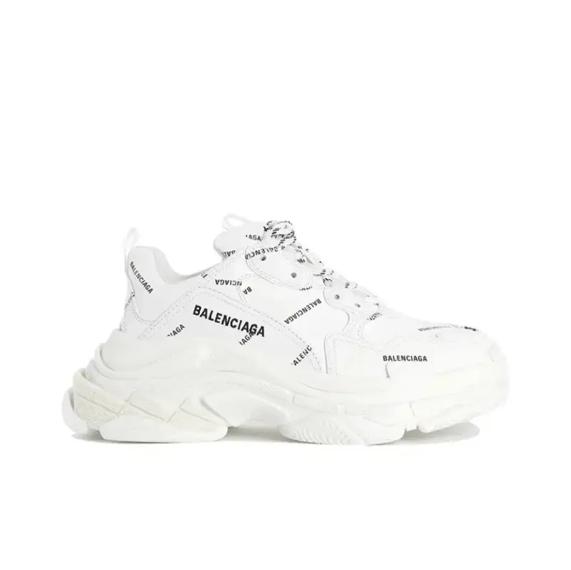 Balenciaga 3S White Shoes — white print colorway — Kakobuy Spreadsheet photo