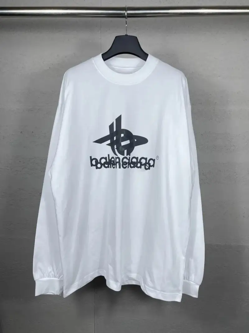 Balenciaga B Logo Long Sleeve — white colorway — USFans Spreadsheet photo