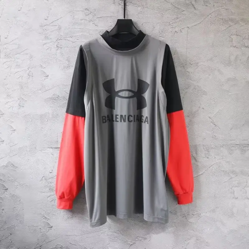 Balenciaga x Under Armour Logo Hoodie — Grey orange colorway — Kakobuy Spreadsheet photo