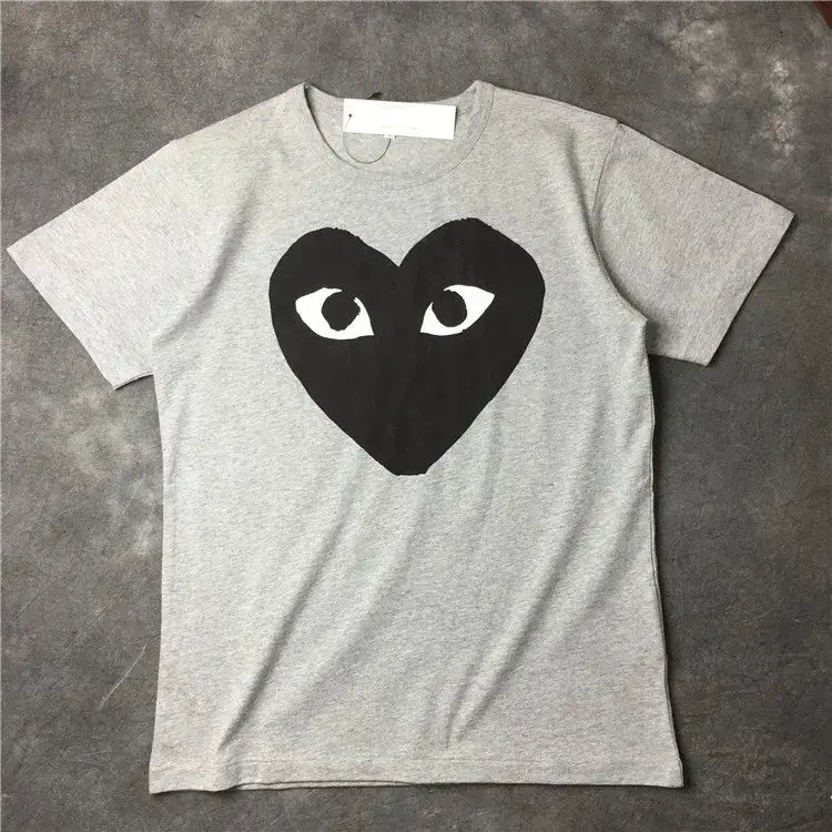 CDG T-Shirts — Grey Big Black Heart colorway — USFans Spreadsheet photo