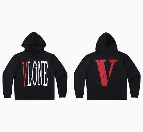 VLONE Hoodie — Vlone black red V colorway — Kakobuy Spreadsheet photo