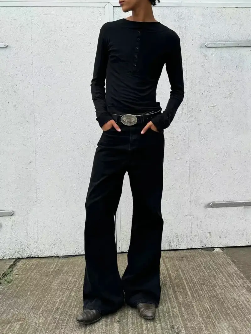 No Faith Studios 24SS Longsleeve — black button style colorway — USFans Spreadsheet photo