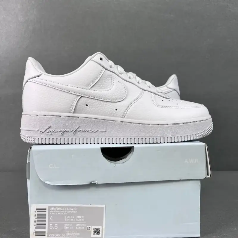 Air Force 1 TS Utopia — Peach Heart CZ8065-100 colorway — USFans Spreadsheet photo