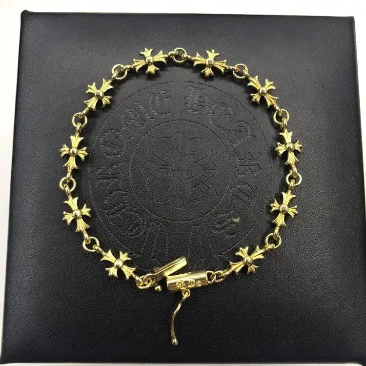 Chrome Hearts Bracelet with Crosses — 2 Gold No Drill Bracelet colorway — USFans Spreadsheet photo