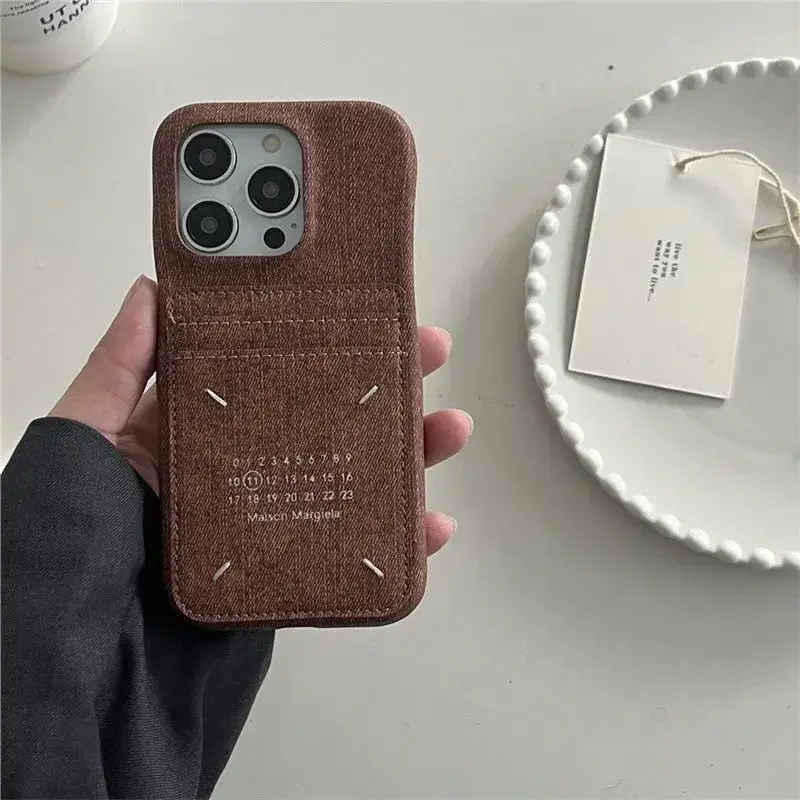 Maison Margiela Phone Case — Calendar hand stitching card bag-dark brown colorway — USFans Spreadsheet photo